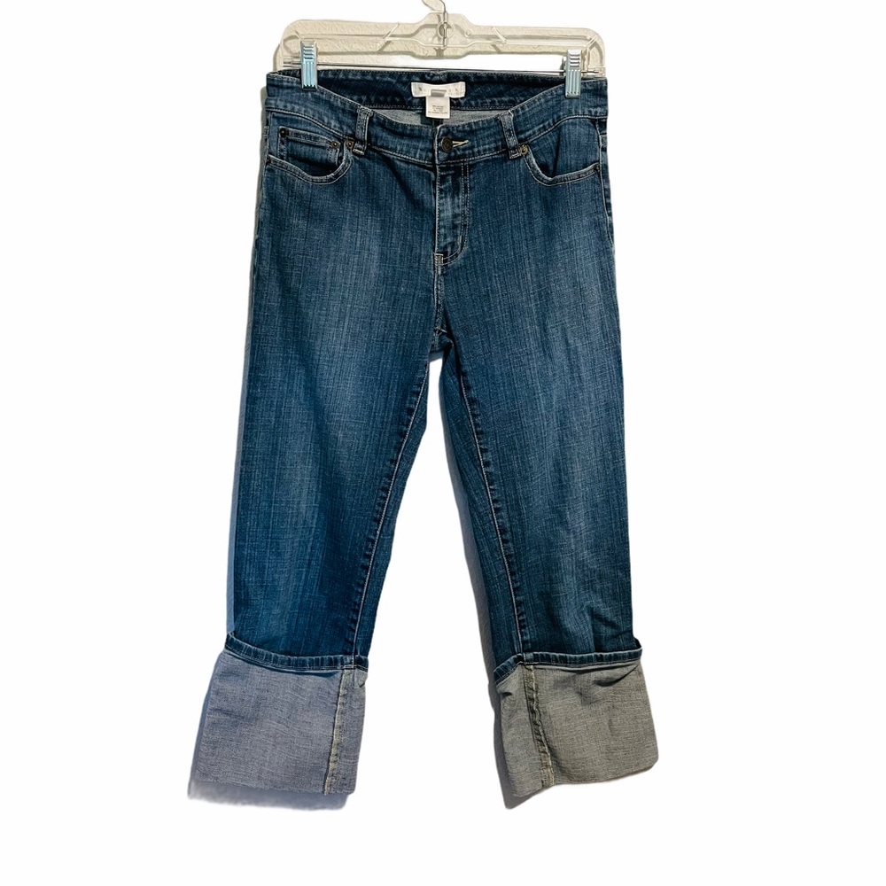 White House Black Market Cuffed Cropped Jeans 6